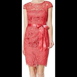Adrienne Papell Illusion-Lace Dress